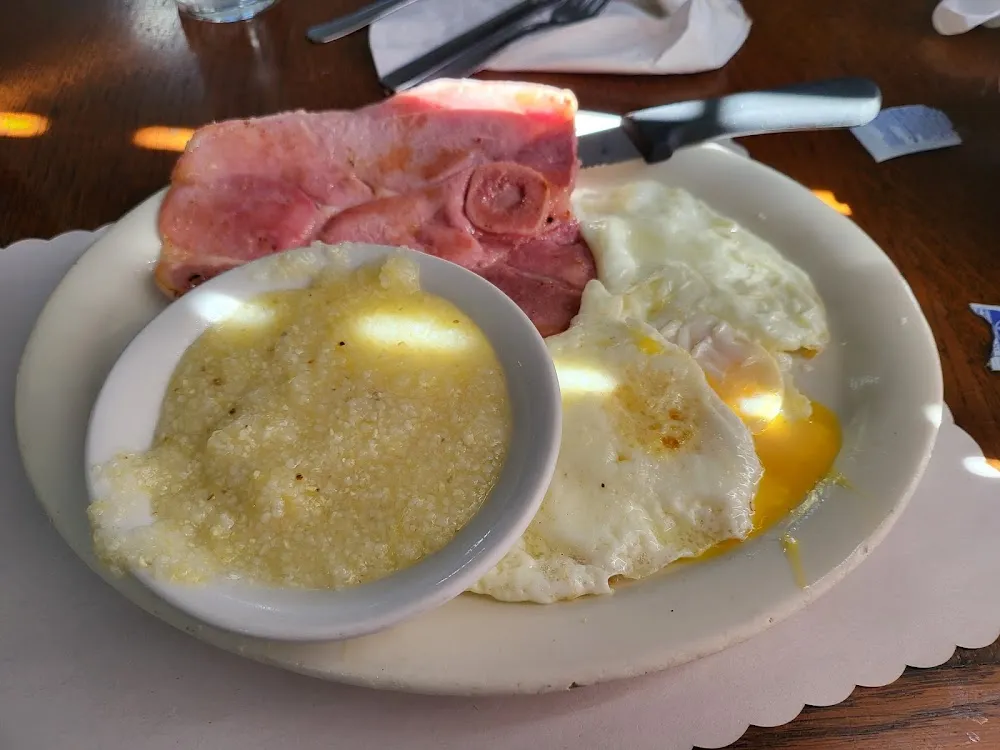 Country Ham with Eggs and Biscuits