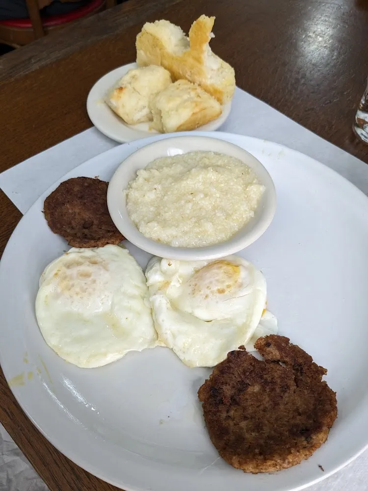 Eggs Sausage and Grits