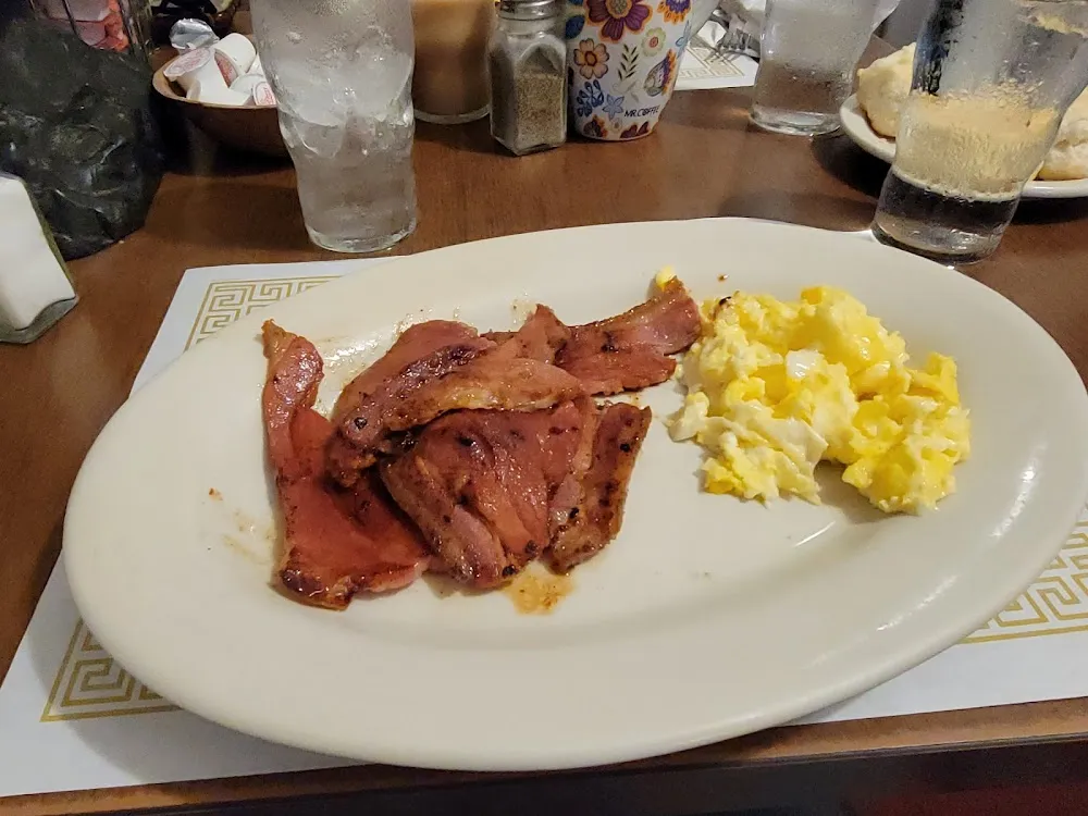 Real Country Cured Ham with Two Eggs